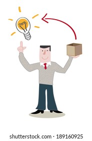 Thinking outside the box is a metaphor that means to think differently, unconventionally, or from a new perspective