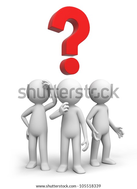 Ilustracion De Stock Sobre Pensar Tres Personas Estan Pensando 105518339