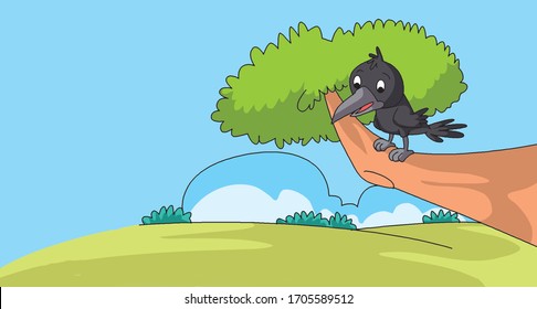 13 Thirsty crow story scene Images, Stock Photos & Vectors | Shutterstock