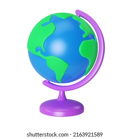 This Is A 3D Illustration Of Globe Icon, Illustrating A Artificial Earth