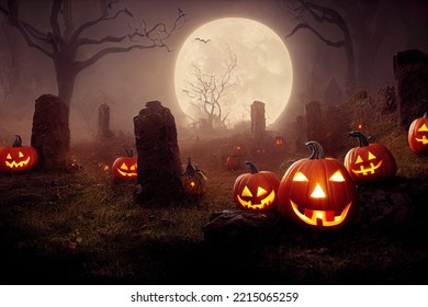 This Is A 3D Illustration Of Halloween Origin, The Celtic Festival Of Samhain.