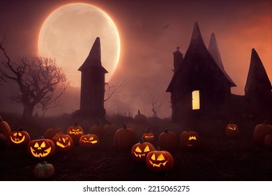 This Is A 3D Illustration Of Halloween Origin, The Celtic Festival Of Samhain.