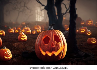 This Is A 3D Illustration Of Halloween Origin, The Celtic Festival Of Samhain.