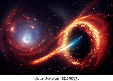 This Is A 3D Illustration Of Quasars, Galactic Nuclei, Brightest And Densest Object In Space.