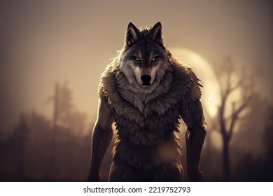 This Is A 3D Illustration Of Werewolf, Shape Shifter.