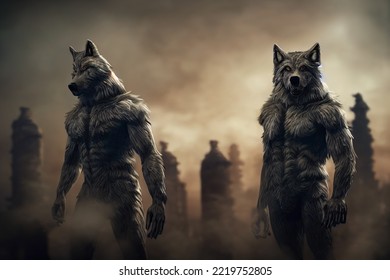 This Is A 3D Illustration Of Werewolf, Shape Shifter.