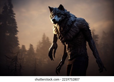 This Is A 3D Illustration Of Werewolf, Shape Shifter.