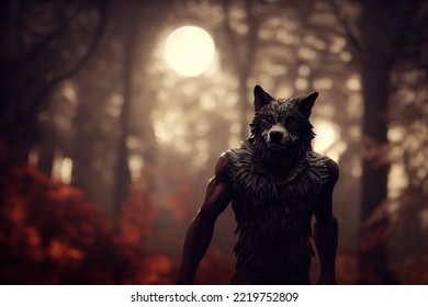 This Is A 3D Illustration Of Werewolf, Shape Shifter.