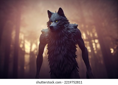 This Is A 3D Illustration Of Werewolf, Shape Shifter.