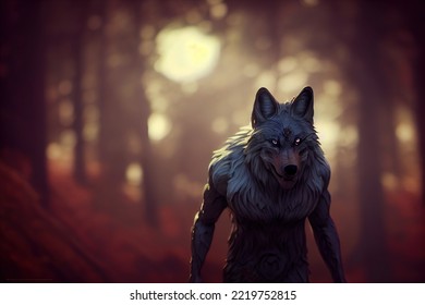 This Is A 3D Illustration Of Werewolf, Shape Shifter.