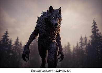 This Is A 3D Illustration Of Werewolf, Shape Shifter.