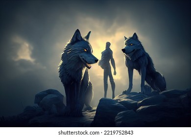 This Is A 3D Illustration Of Werewolf, Shape Shifter.