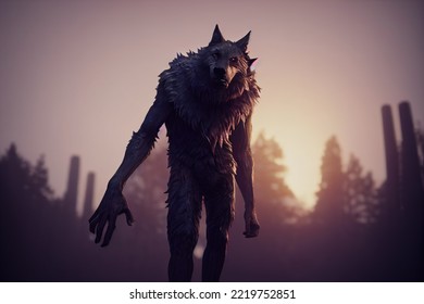 This Is A 3D Illustration Of Werewolf, Shape Shifter.