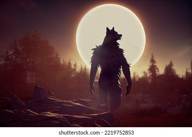 This Is A 3D Illustration Of Werewolf, Shape Shifter.