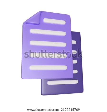 This is a 3D Render Icon Copy illustration, high resolution jpg file, isolated on a white background