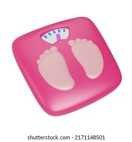 This Is A 3D Rendering Illustration Of A Body Weight Scale Icon, High Resolution Jpg File, Isolated On A White Background