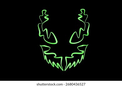 This is an abstract 3D face.