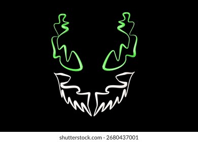 This is an abstract 3D face.