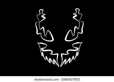 This is an abstract 3D face.