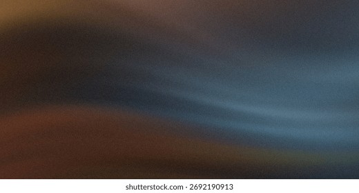 This abstract image features smooth, flowing waves of color, blending dark blue with warm orange tones, creating a visually captivating and dynamic composition.