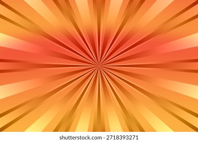This is an abstract image featuring a dynamic burst of light originating from the center. The radiating lines are in warm shades of orange and red, creating a vibrant and energetic feel. The color gradient transitions smoothly from a deep red at the center to bright orange and yellow towards the edges.