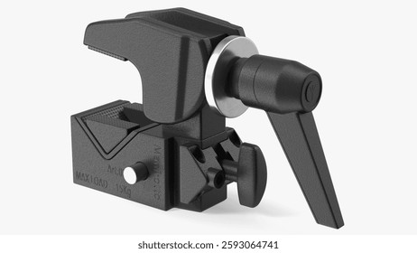 This adjustable clamp features a sturdy lever handle, perfect for securing objects in place during various applications.