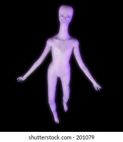 This Is An Alien Which I Created Using A 3D Modelling Package As Well As Photoshop.