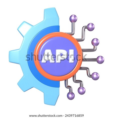This is a API 3D Render Illustration Icon. High-resolution JPG file isolated on a white background.