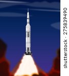  This is the Apollo Saturn rocket lifting off.
