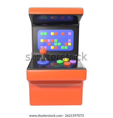 This is a Arcade 3D Render Illustration Icon. High-resolution JPG file isolated on a white background.