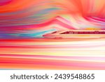 This artistic rendering captures a modern high-speed train in a blur of motion, emphasizing the concepts of speed, innovation, and the future of travel in vibrant colors.