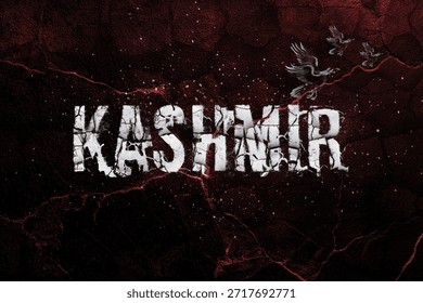 This artwork represents the ongoing struggle and resilience of Kashmir. The cracked text symbolizes the division and hardships faced by the people, while the flying birds reflect hope and the desire for peace and freedom. Created in honor of Kashmir Solidarity Day, this piece emphasizes the importance of unity and justice for the region.