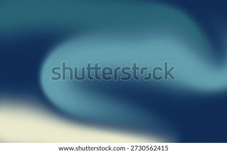 This atmospheric abstract background features a soft blur of deep blues and vibrant teal colors swirling across a textured surface, creating a distinctive retro gradient effect with analogue film grain.