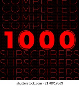 This Is A Banner Of Completion Of 1000 Subscribers.