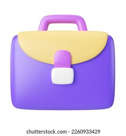 This is Business Suitcase 3D Render Illustration Icon, high resolution jpg file, isolated on a white background
