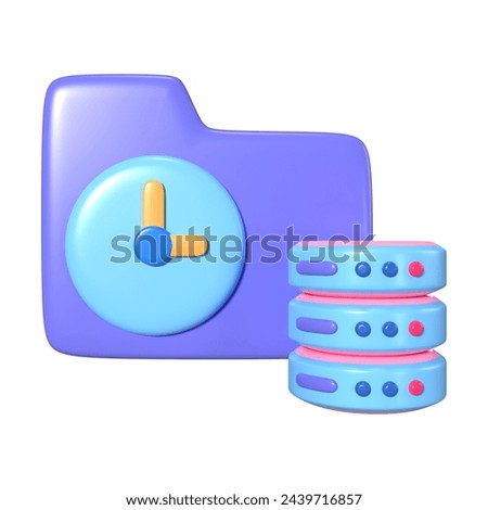 This is a Cache 3D Render Illustration Icon. High-resolution JPG file isolated on a white background.