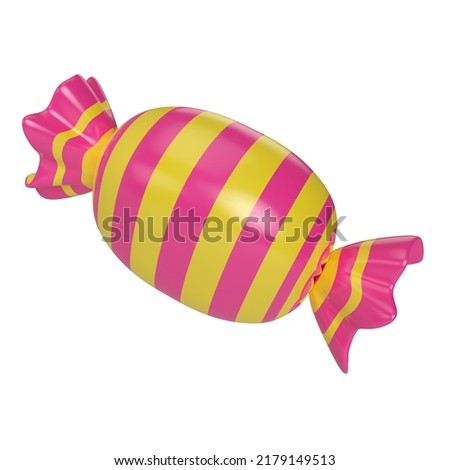 This is a Candy Icon 3D Render illustration, high resolution jpg file, isolated on a white background