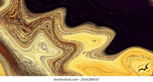 This captivating abstract design showcases fluid patterns in warm, earthy tones, creating a striking sense of depth and dynamic movement throughout