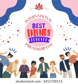 This card is about best friends international day - Powered by Shutterstock