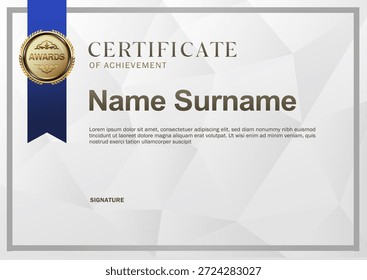 This certificate template is designed with an elegant, professional, and modern approach, emphasizing a balanced harmony between visual aesthetics and informational clarity. Clean typography, refined color tones, and a well-structured layout convey a sense of credibility and sophistication. The design is suitable for various formal purposes academic, institutional, and professional while avoiding short-lived trends, making it a timeless and reliable choice for long-term use.