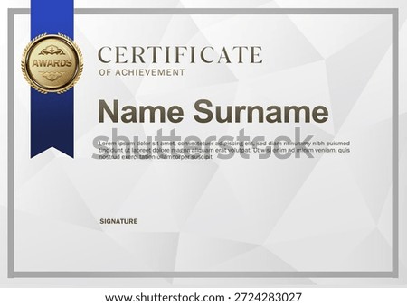 This certificate template is designed with an elegant, professional, and modern approach, emphasizing a balanced harmony between visual aesthetics and informational clarity. Clean typography, refined color tones, and a well-structured layout convey a sense of credibility and sophistication. The design is suitable for various formal purposes academic, institutional, and professional while avoiding short-lived trends, making it a timeless and reliable choice for long-term use.