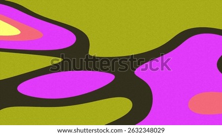 This colorful abstract image features organic shapes and textured background, making it suitable for digital art projects and website designs.