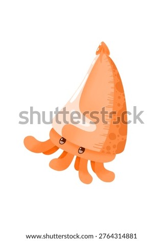This cute orange octopus is actually a giant octopus.