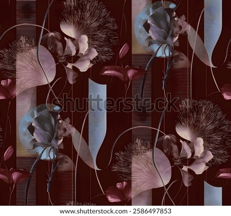 This design is for textile and digital print. This design has been created using very fancy flowers and lovely colour matching. This design has a repeat set.

