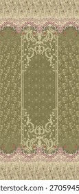 This is a design for a textile panel, likely intended for a shawl dupatta, a dress front kameez, or a rugcarpet. new art design duppata small motif.