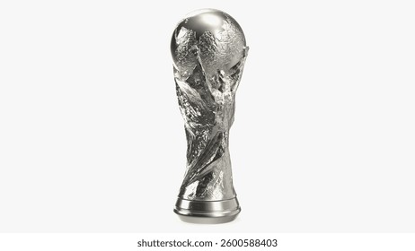This detailed replica features an iconic trophy design, capturing a dynamic globe supported by elegant structures, ideal for collectors and sports enthusiasts.