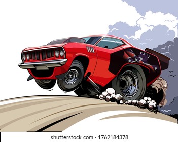 This Drag Racings Car Stock Illustration 1762184378 | Shutterstock