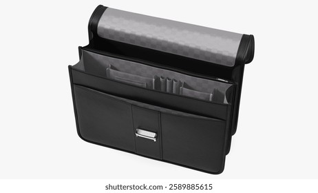 This elegant office briefcase features multiple spacious storage pockets for organizing documents and accessories. Its sleek design is ideal for professionals on the go.