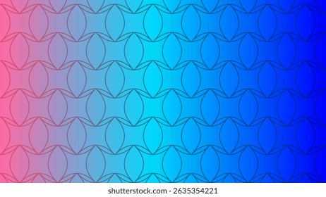 This eye-catching abstract seamless pattern boasts a vibrant gradient color combination, blending blue, pink, and cyan hues for a modern aesthetic.