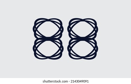 This Figure Eight Eight Symbol Design Image With A Black And Gray Color Combination Is Suitable For Wallpapers, Backgrounds, Etc